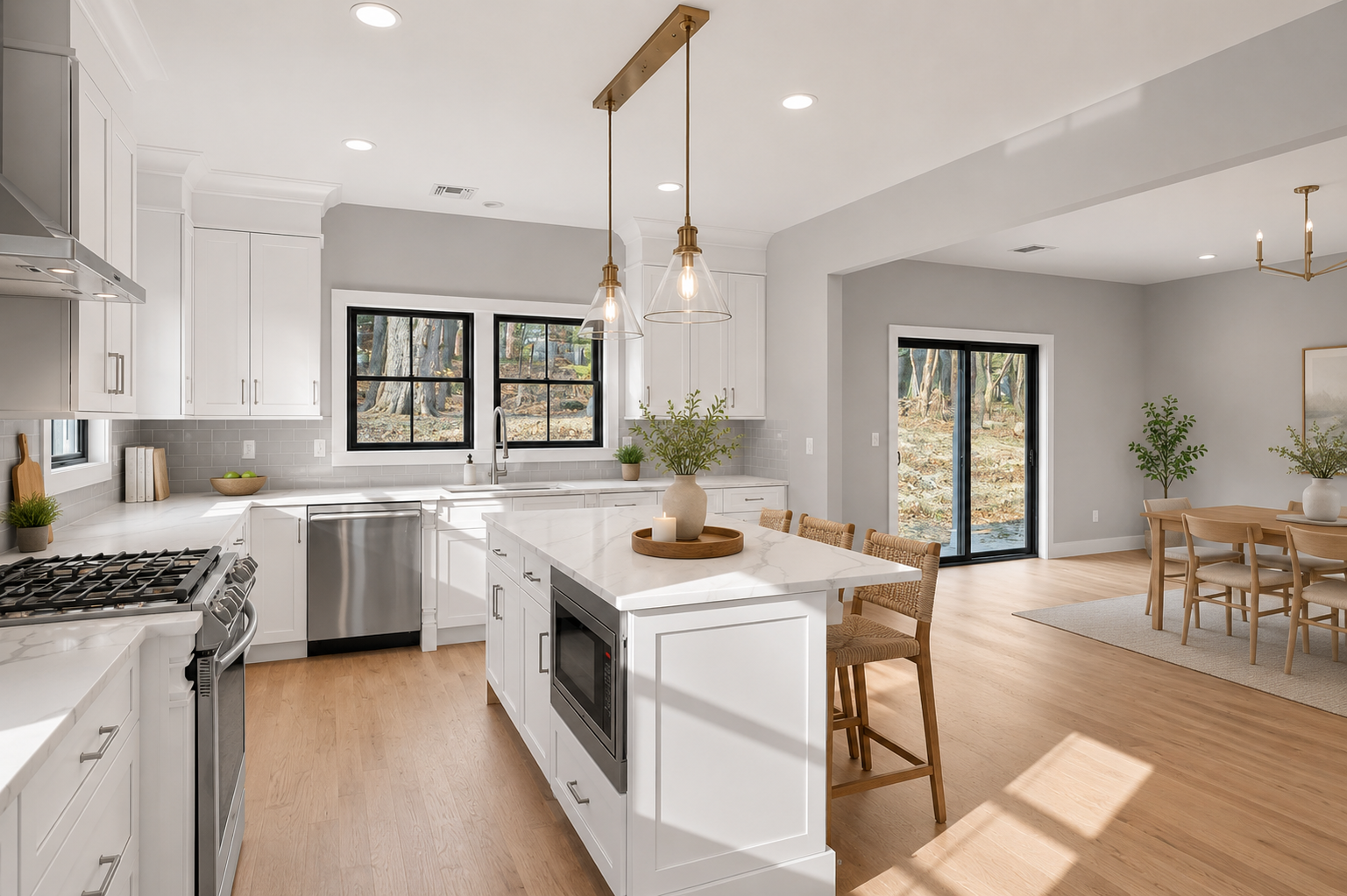 Kitchen into dining