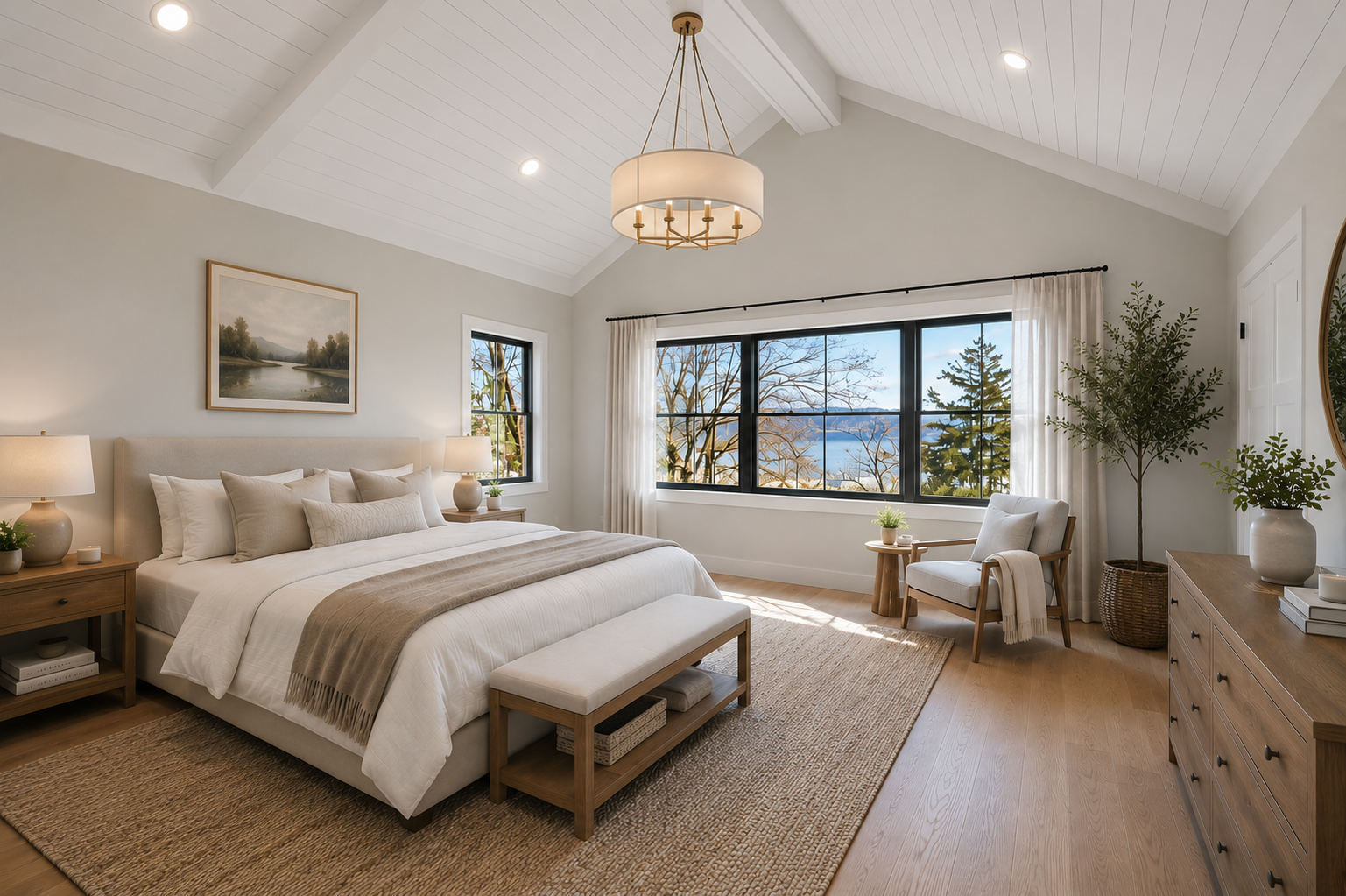 Primary suite with river views